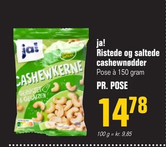Poetzsch Padborg ja! Ristede og saltede cashewnødder tilbud