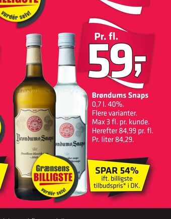 Fleggaard Brøndums Snaps tilbud