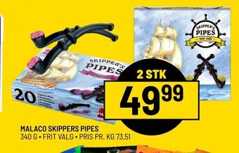 Priss Malaco skippers pipes tilbud