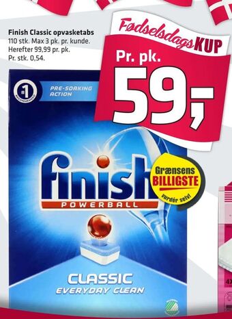 Fleggaard Finish Classic opvasketabs tilbud