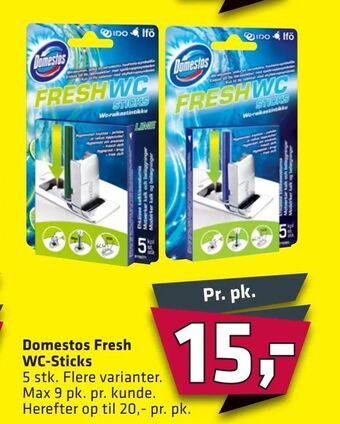 Fleggaard Domestos Fresh WC-Sticks tilbud