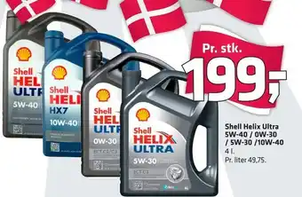 Fleggaard Shell Helix Ultra 5W-40 / 0W-30 / 5W-30 /10W-40 tilbud