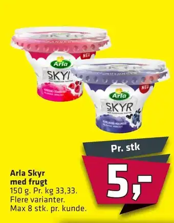Fleggaard Arla Skyr med frugt tilbud