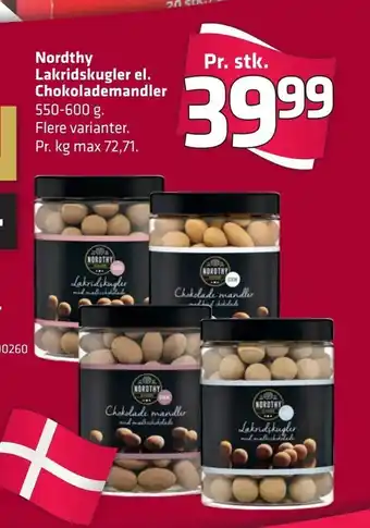 Fleggaard Nordthy Lakridskugler el. Chokolademandler tilbud