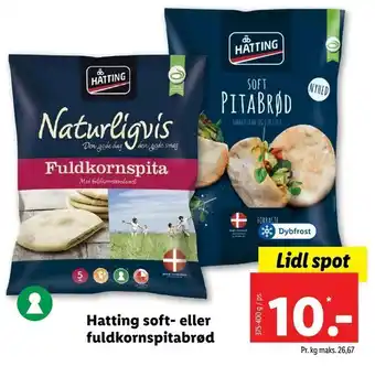 Let-Køb Hatting soft- eller fuldkornspitabrød tilbud