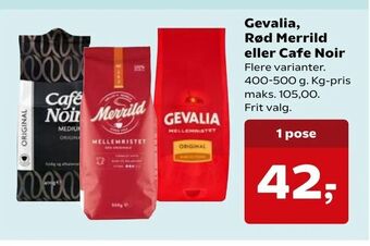 Dagli'Brugsen Gevalia, Rød Merrild eller Cafe Noir tilbud