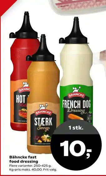 Dagli'Brugsen Bähncke fast food dressing tilbud