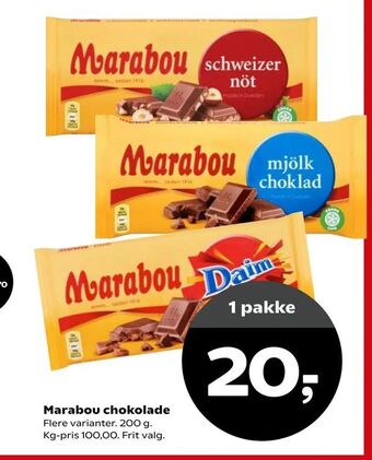 Dagli'Brugsen Marabou chokolade tilbud