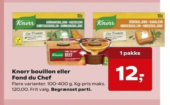Dagli'Brugsen Knorr bouillon eller Fond du Chef tilbud