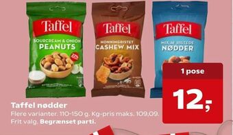 Kvickly Taffel nødder tilbud