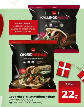 Kvickly Coop okse- eller kyllingekebab tilbud