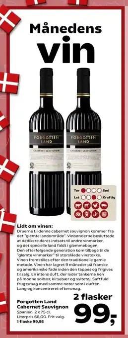 Kvickly Forgotten Land Cabernet Sauvignon tilbud