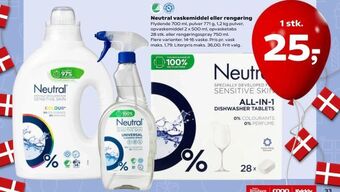 Kvickly Neutral vaskemiddel eller rengøring tilbud