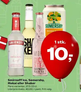 Kvickly Smirnoff Ice, Somersby, Mokai eller Shaker tilbud