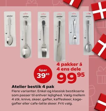 Kvickly Atelier bestik 4 pak tilbud