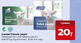Kvickly Lambi Classic papir tilbud