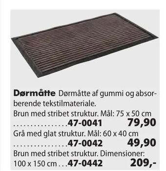 Biltema Dørmåtte tilbud