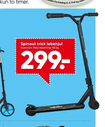 Bilka Spinout trick løbehjul tilbud