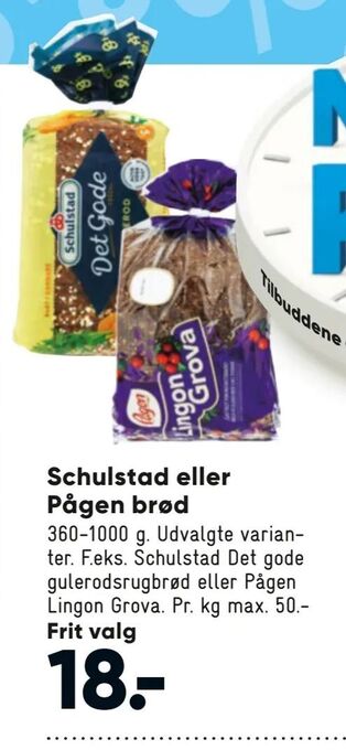 Bilka Schulstad eller Pågen brød tilbud