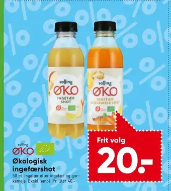 Bilka Økologisk ingefærshot tilbud