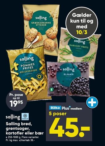Bilka Salling brød, grøntsager, kartofler eller bær tilbud