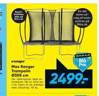 Bilka Max Ranger Trampolin Ø305 cm tilbud