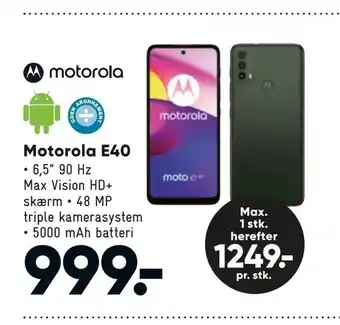 Bilka Motorola E40 tilbud