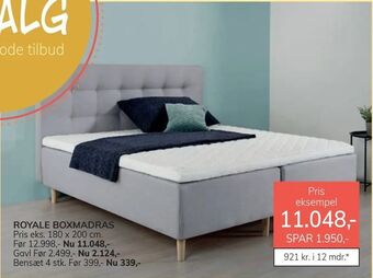 Daells Bolighus Royale boxmadras tilbud