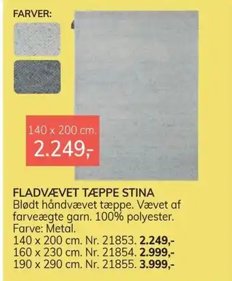 Daells Bolighus Fladvævet tæppe stina tilbud