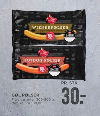 MENY Gøl pølser tilbud