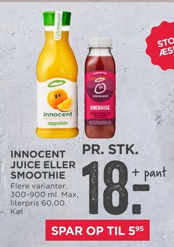 MENY Innocent juice eller smoothie tilbud