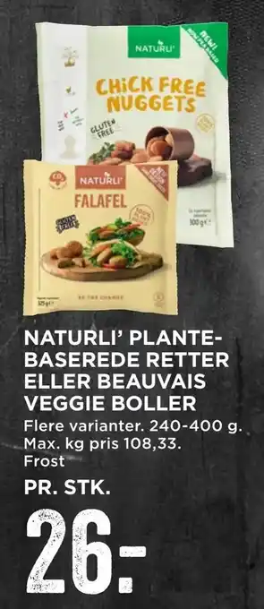 MENY Naturli' plante­baserede retter eller beauvais veggie boller tilbud