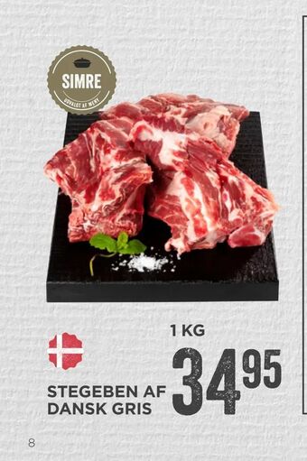 MENY Stegeben af dansk gris tilbud