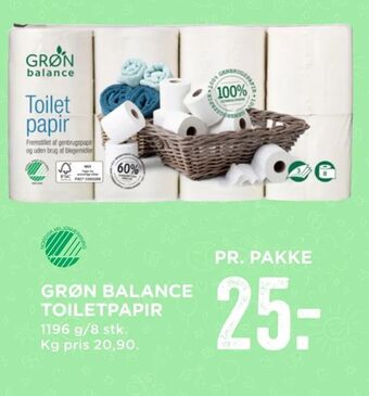 MENY Grøn balance toiletpapir tilbud