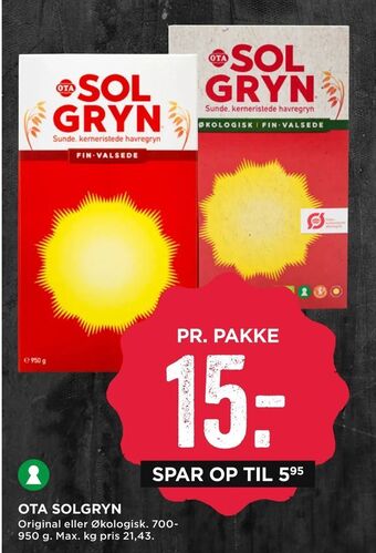 MENY Ota solgryn tilbud