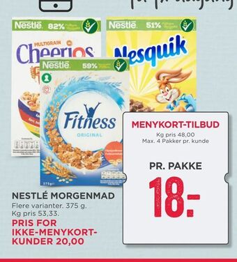 MENY Nestlé morgenmad tilbud