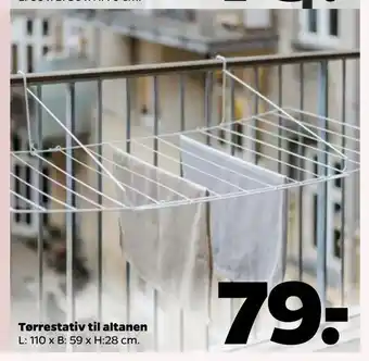 Tørrestativ til altanen