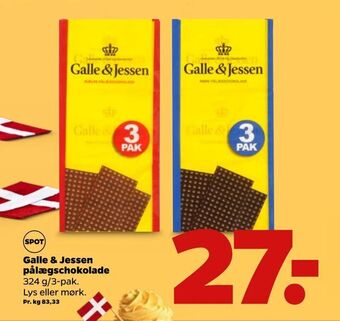 Netto Galle & Jessen pålægschokolade tilbud