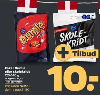 Netto Fazer Dumle eller skolekridt tilbud