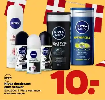 Netto Nivea deodorant eller shower tilbud