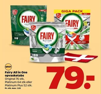Netto Fairy All in One opvasketabs tilbud