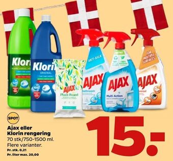 Netto Ajax eller Klorin rengøring tilbud