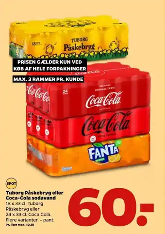 Netto Tuborg Påskebryg eller Coca-Cola sodavand tilbud