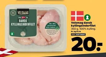 Netto Velsmag dansk kyllingeinderfilet tilbud