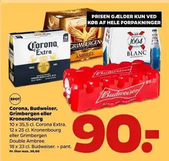 Corona, Budweiser, Grimbergen eller Kronenbourg