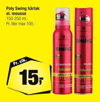 Calle Poly Swing hårlak el. mousse tilbud