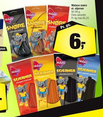 Calle Malaco snøre el. stjerner tilbud