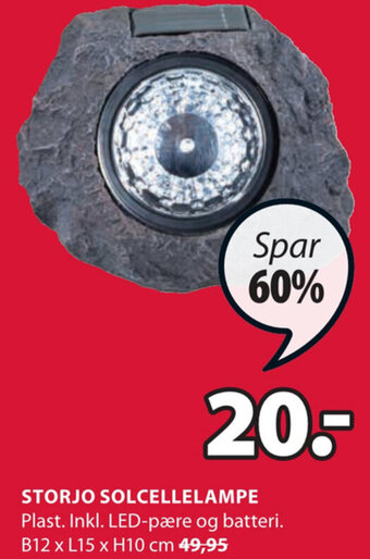 JYSK Storjo Solcellelampe tilbud