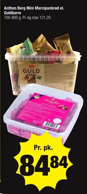 Calle Anthon Berg Mini Marcipanbrød el. Guldbarre tilbud