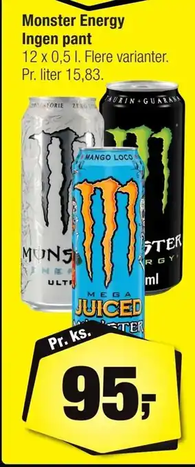 Calle Monster Energy Ingen pant tilbud